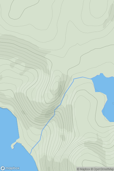 Thumbnail image for An Torr [Loch Torridon to Loch Maree] [NG801603] showing contour plot for surrounding peak